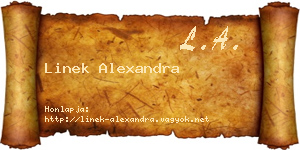 Linek Alexandra névjegykártya